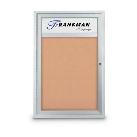 United Visual Products Crkboard, Hdr, Fbrc, 1 Dr, Satin/Lime, 24x36" UV330-SATIN-KEYLIME